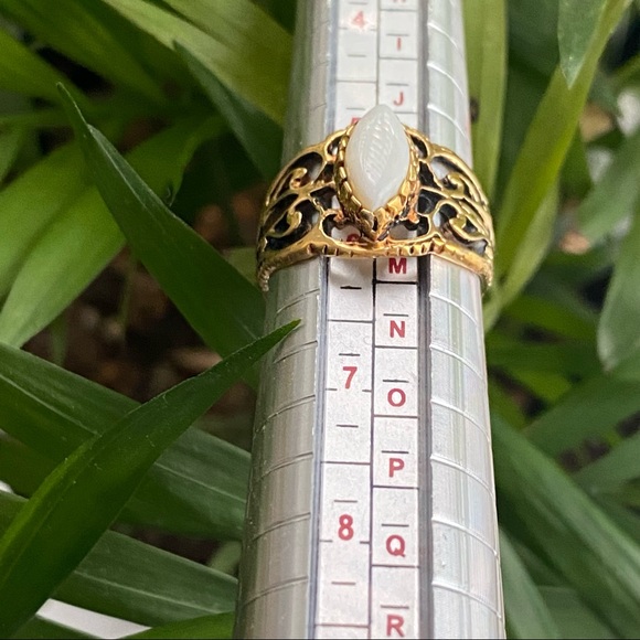 Vintage Genuine Opal and 14KT Gold GE ESPO Ring - Picture 11 of 16